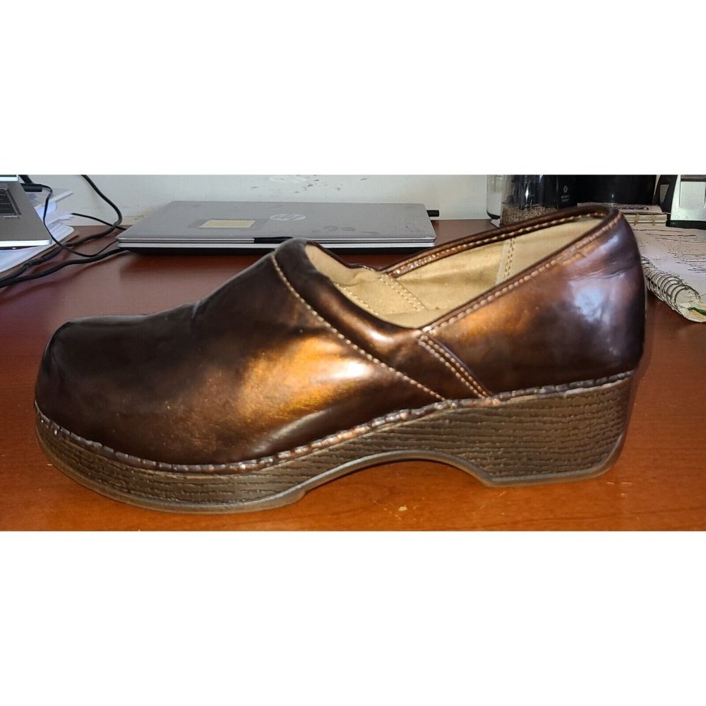 Bass Melinda lll Women's Size 9M Brown Leather Slip On Clogs Shoes - Picture 3 of 10